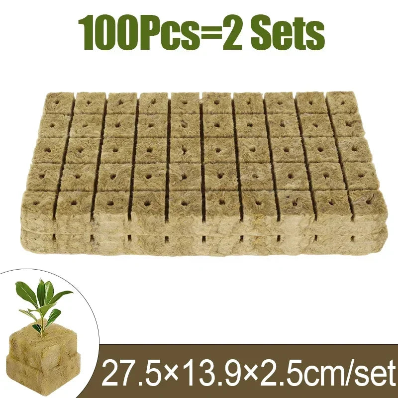 Sponge & Rock Wool Starter Plugs for Hydroponic Seed Propagation