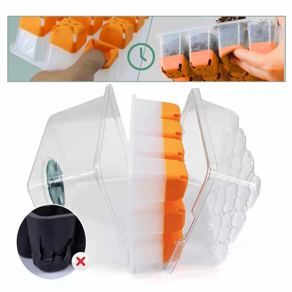 12-Cell Seedling Starter Tray Kit – Adjustable Humidity Nursery Box