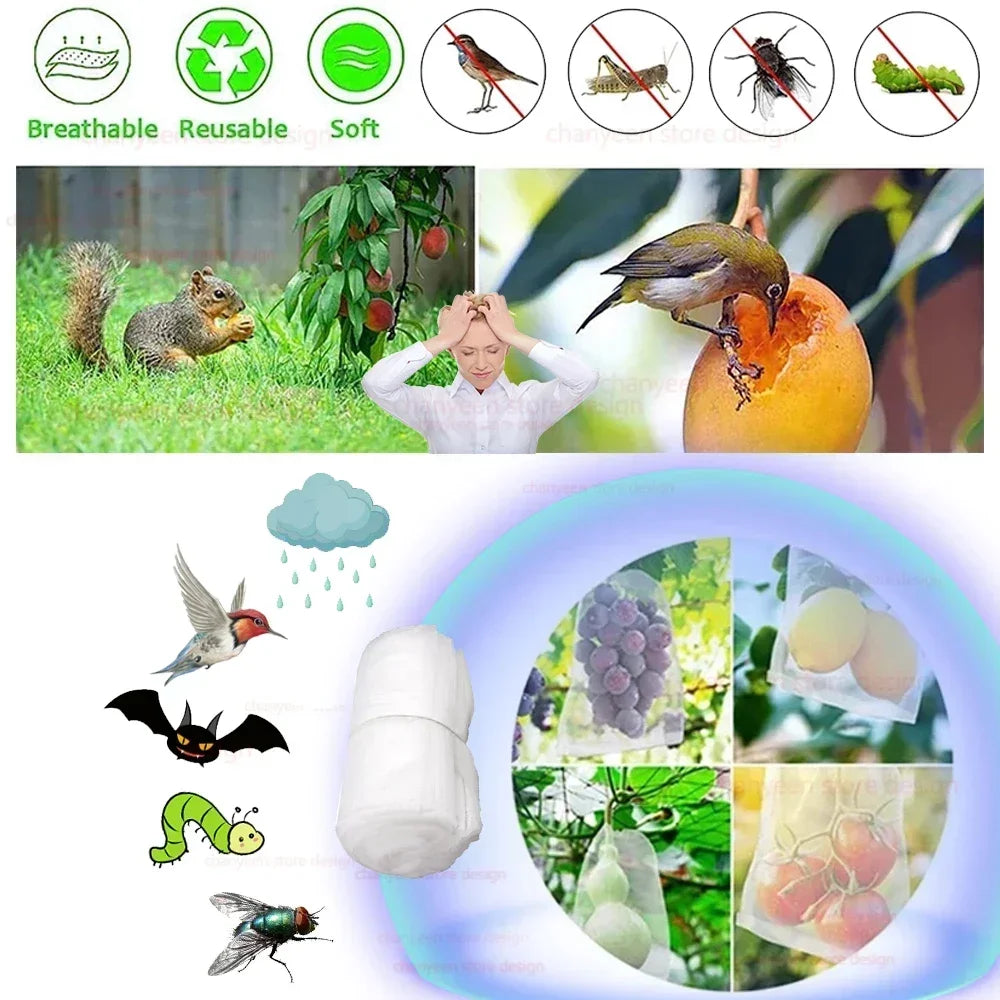 10–50pcs Non-Woven Fruit Protection Bags – Anti-Bird & Pest Control