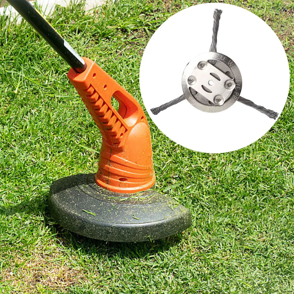 Universal Steel Wire Weed Brush Cutter Head – 15cm Lawn Mower Trimmer Disc
