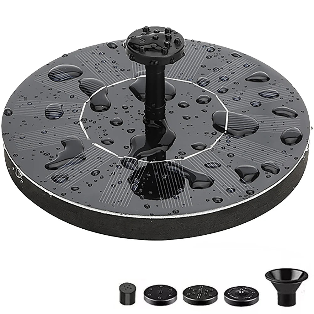 1W Solar Fountain Pump Lift 35-50CM Free Standing Floating Birdbath Water Pumps for Bird Bath Garden Pond Pool Fish Tank Outdoor