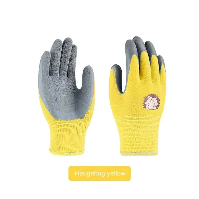 Kids Waterproof Garden Gloves – Durable Non-Slip Safety Work Gloves for Children (Pink/Blue/Yellow)