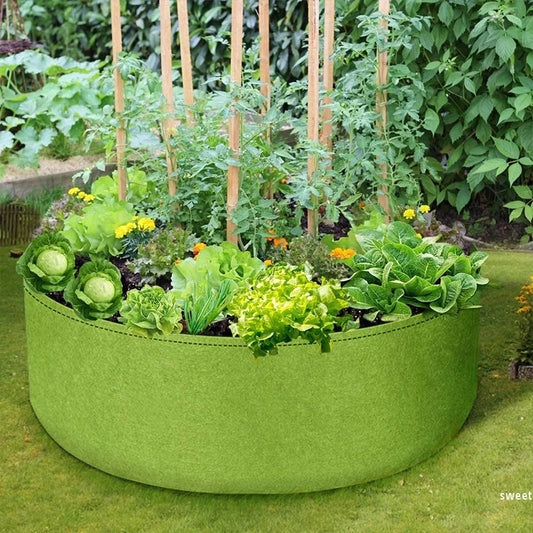 Large Circular Felt Grow Bag – Fabric Raised Bed for Vegetables & Herbs