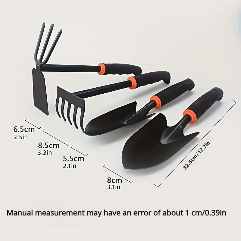 3PCS Garden Hand Tool Set – Shovel, Rake & Tiller for Digging & Weeding
