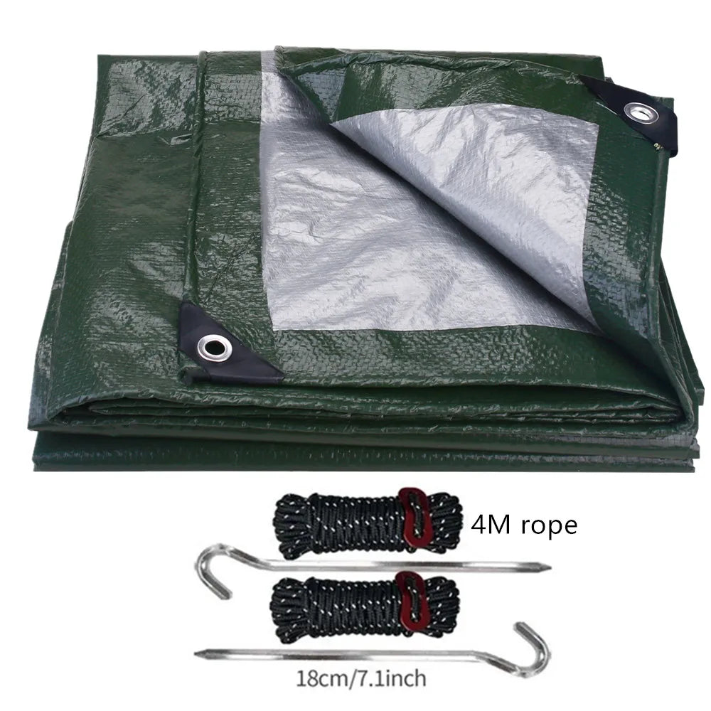 Waterproof Camping Tarp – 5x4m, 4x3m, 3x3m Outdoor Sun Shelter