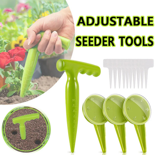 Adjustable Garden Seeder Set – Manual Planting Tools & Seed Dispenser