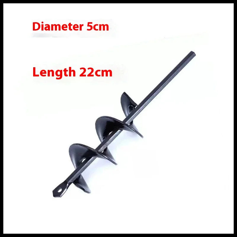 Helical Auger Drill Bit – Hand-Operated Garden Soil Loosener