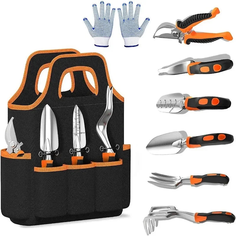 8PCS Garden Tool Set – Mini Shovel, Fork, Gloves & Planting Tools