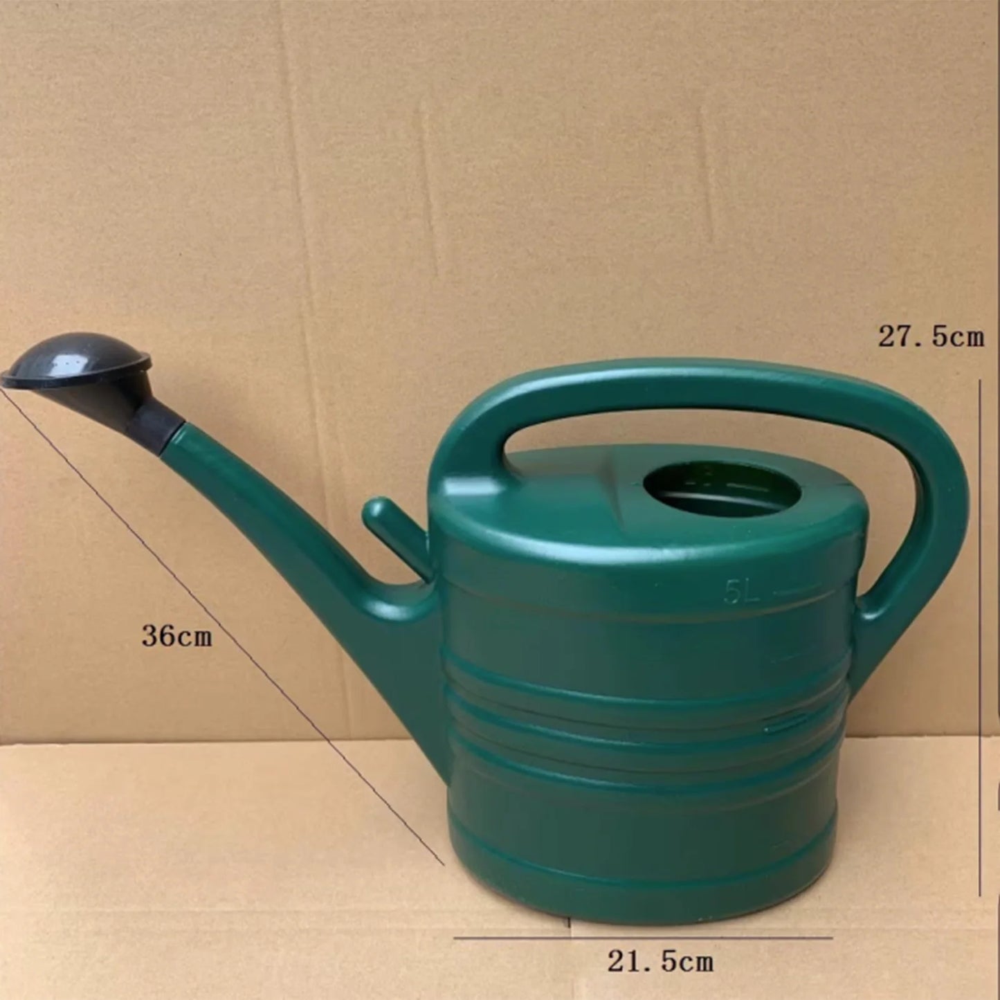 5L Plastic Watering Can with Detachable Spout for Garden Use