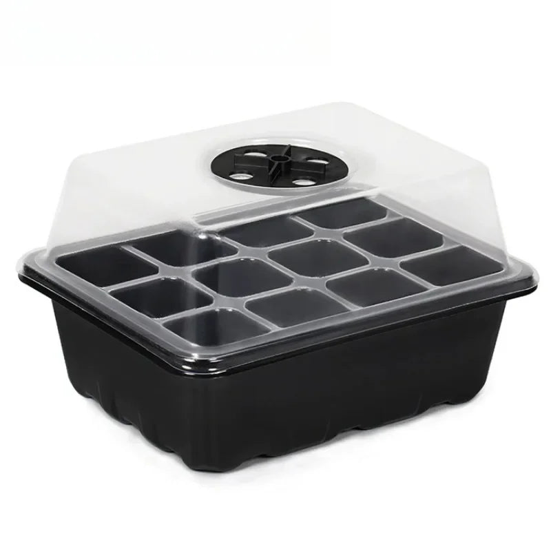 12-Cell Seed Starter Tray with Dome for Indoor Gardening