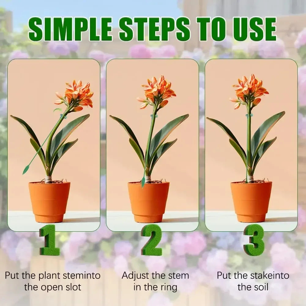5/10PCS Plant Support Stakes – Orchid & Flower Fixing Rods (17–58cm)