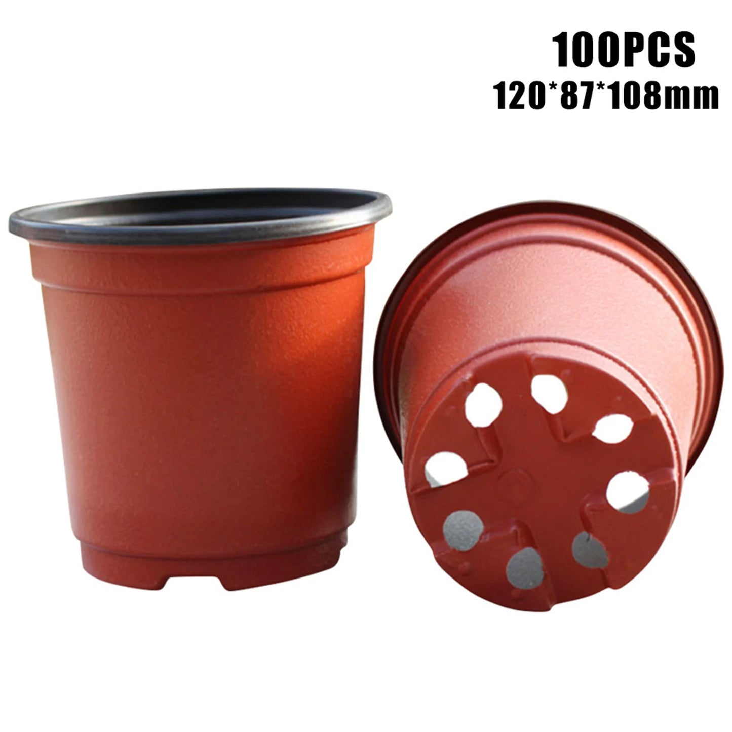 50/100pcs Plastic Nursery Pots – 9–14cm Grow Containers for Seedlings