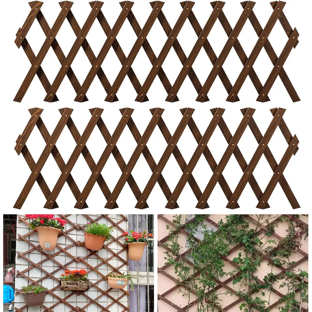 Expandable Wooden Garden Trellis – 200×30cm Climbing Plant Support