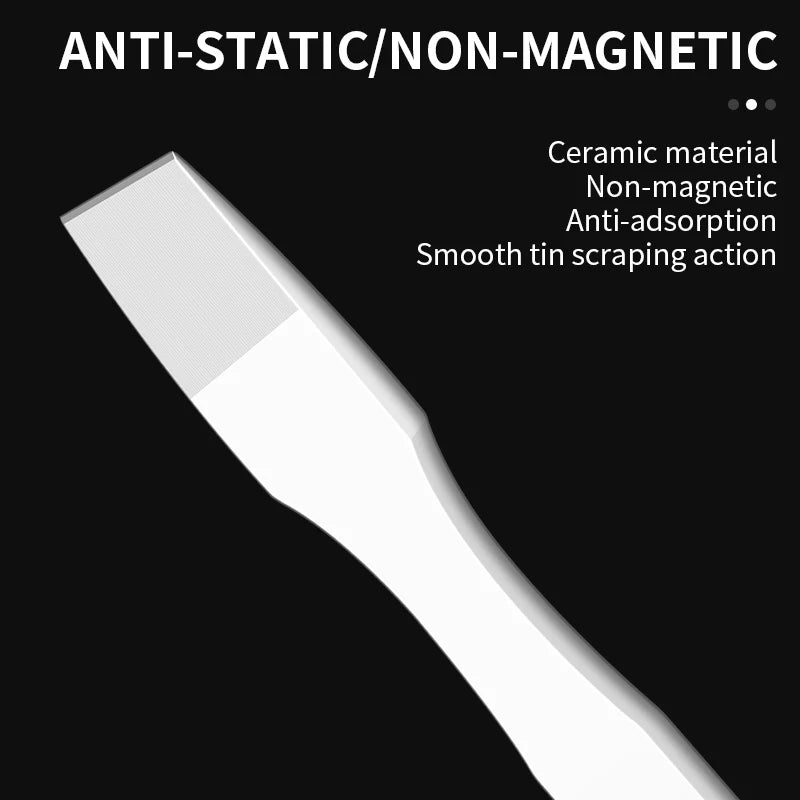 LUXIANZI Ceramic Solder Paste Scraper – Non-Magnetic BGA Repair Tool