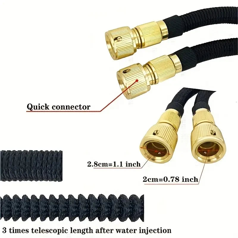 Expandable Garden Hose with High-Pressure Spray Nozzle – Flexible & Durable