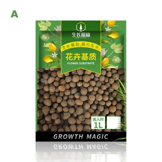 1L Natural Expanded Clay Pebbles for Hydroponics & Orchids