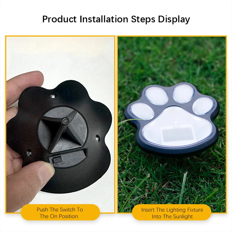 4PCS Solar Dog Claw LED Outdoor Lights – Energy-Saving Lawn & Landscape Lamps for Garden, Patio, Stairs & Camping
