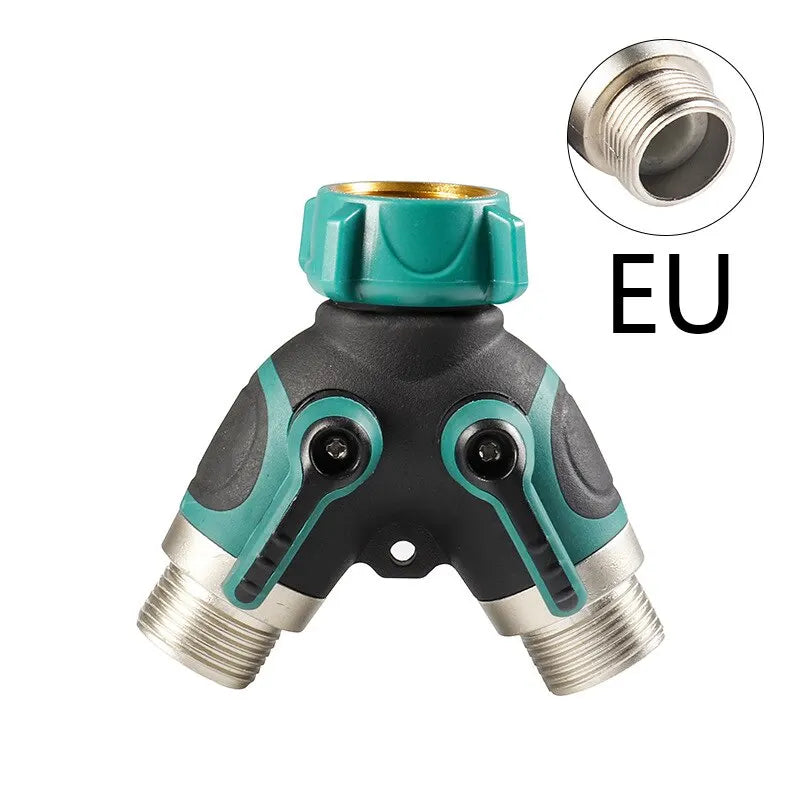Y-Type Zinc Alloy Hose Splitter – 2-Way Faucet Diverter Connector