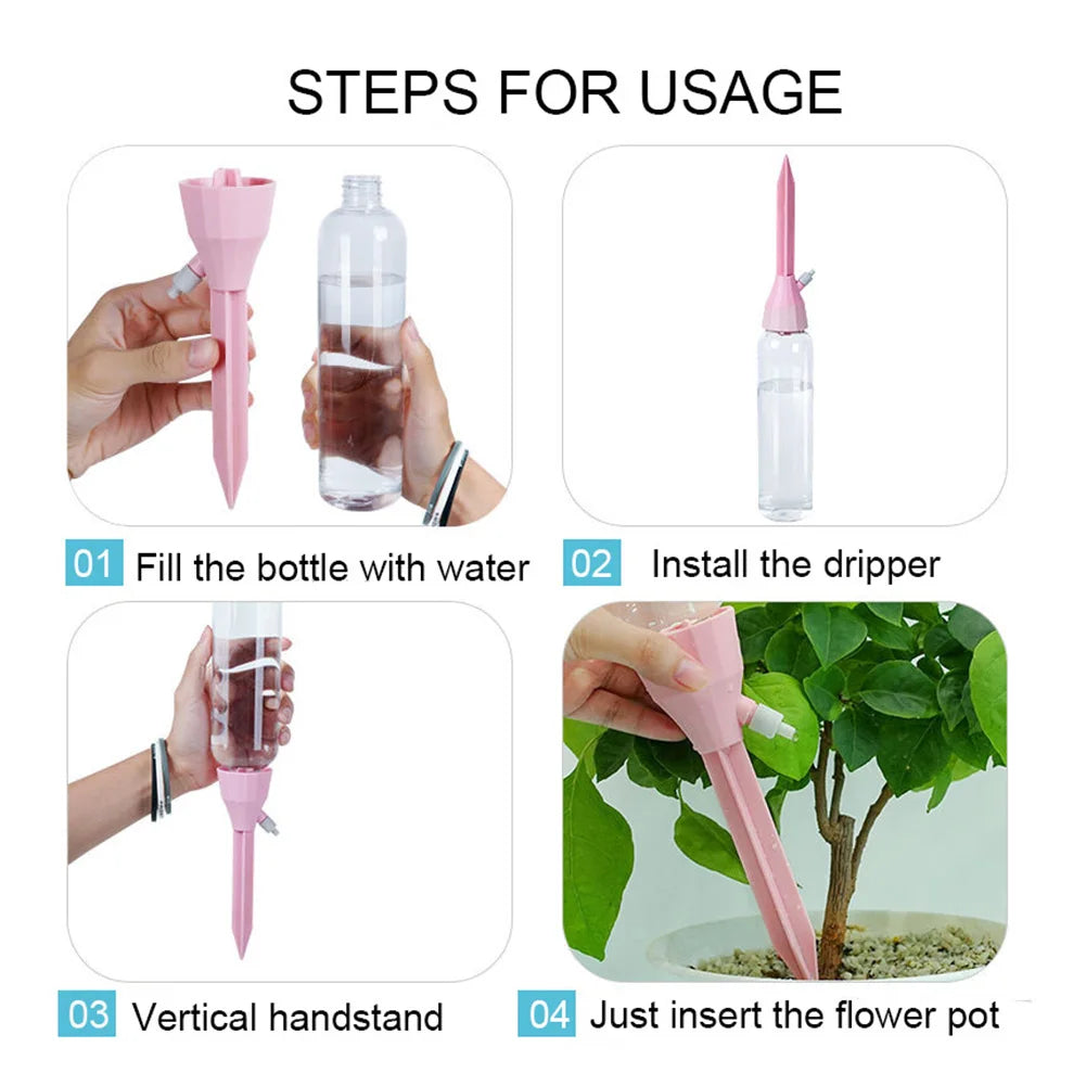 3Pcs Adjustable Self-Watering Spikes for Indoor & Outdoor Plants