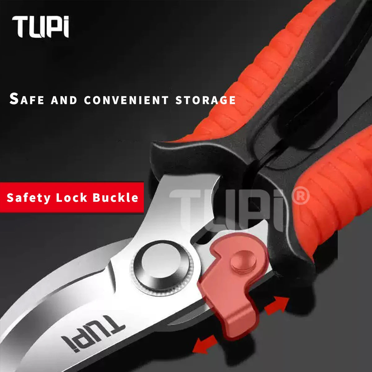 TUPI Bypass Pruning Shears – SK5 Steel Garden Clippers, Non-Slip Grip