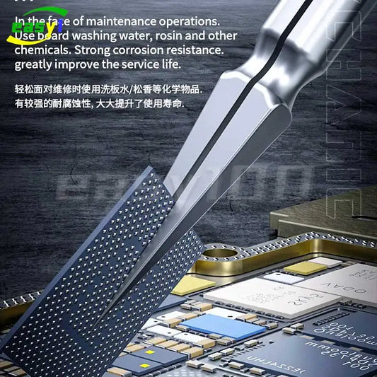 MECHANIC KA-11 Stainless Steel Precision Tweezers — Anti-Corrosion, Anti-Static, Heat-Resistant for Chip Repair & Fine Clamping