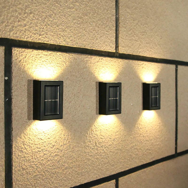 Solar LED Wall Lights – IP65 Waterproof Outdoor Garden Lighting (1–16 PCS)
