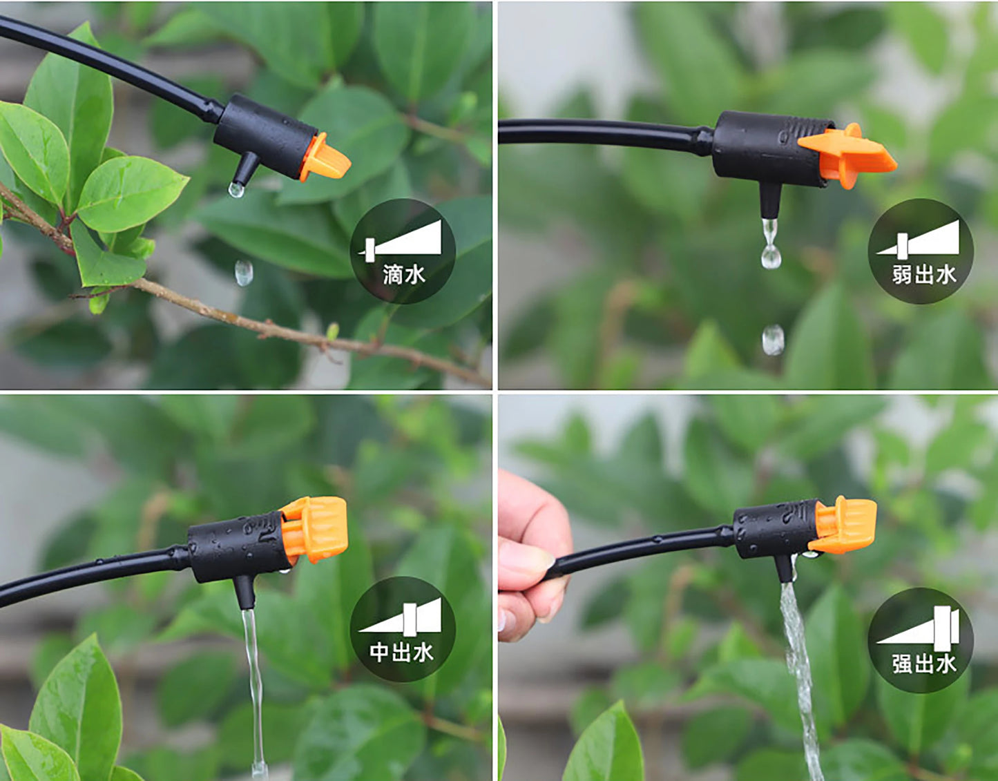 20pcs Adjustable Drippers – 0–60L/H Micro Irrigation Emitters