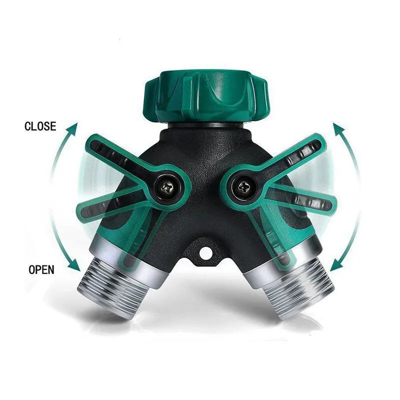 Y-Type Zinc Alloy Hose Splitter – 2-Way Faucet Diverter Connector