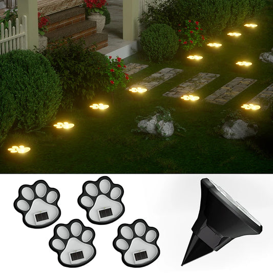 4PCS Solar Dog Claw LED Outdoor Lights – Energy-Saving Lawn & Landscape Lamps for Garden, Patio, Stairs & Camping