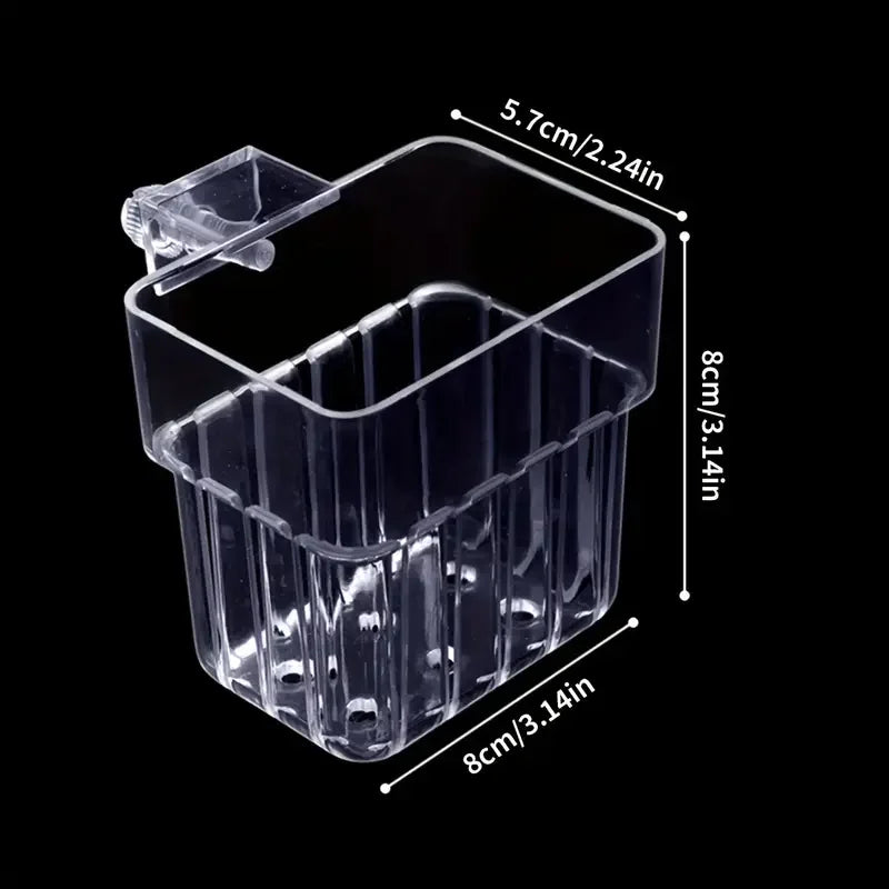 1PC Hydroponic Aquarium Planting Cup — Wall-Mounted Transparent Aquatic Plant Holder for Fish Tanks