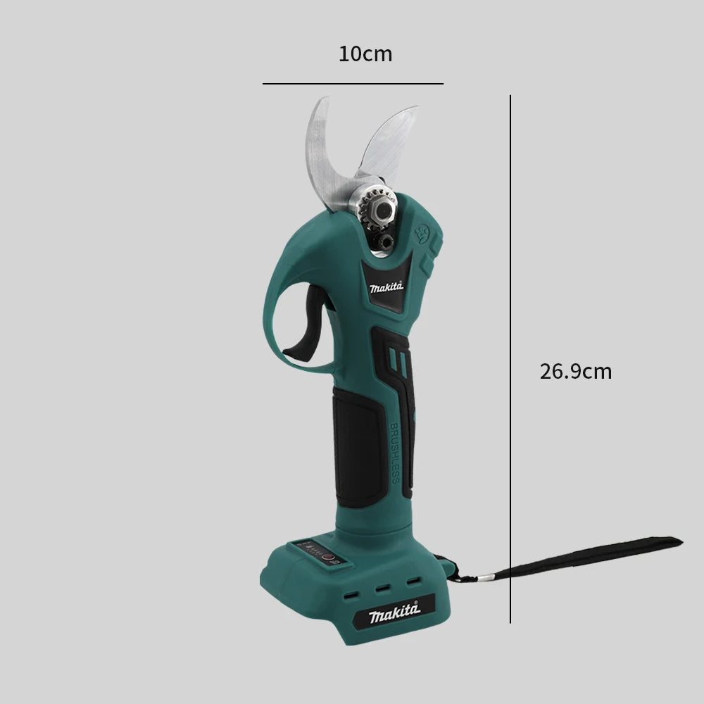 Makita Cordless Brushless Electric Pruning Shears – 18V Battery, 30mm Cutting Capacity