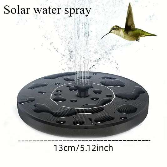 1.4W Outdoor Solar Fountain Pump — Floating Water Feature for Pools, Ponds, and Gardens (Combined Spray Nozzles)