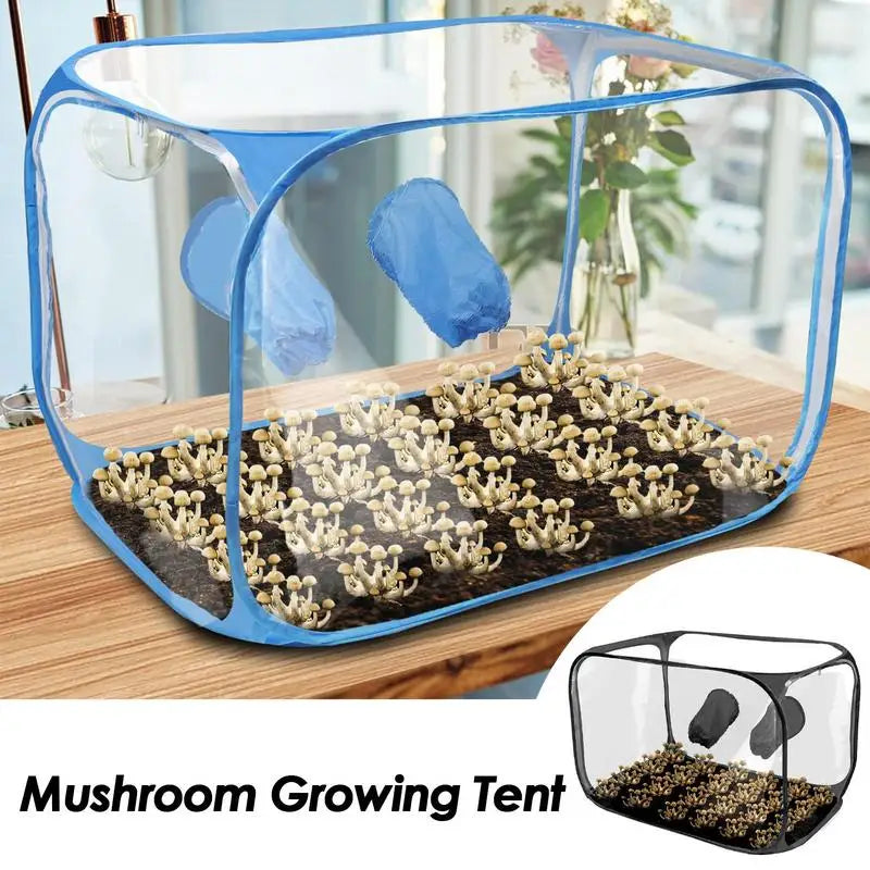 Mushroom Growing Tent with Still Air Box — PVC Propagation Station for Home Cultivation & Observation