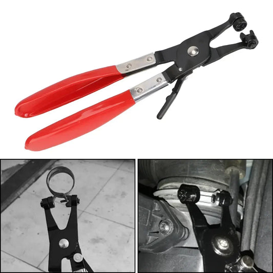 Clamp Puller Locking Hose Clamp Pliers – Flat Band Ring Tool for Garden & Auto Hose Removal