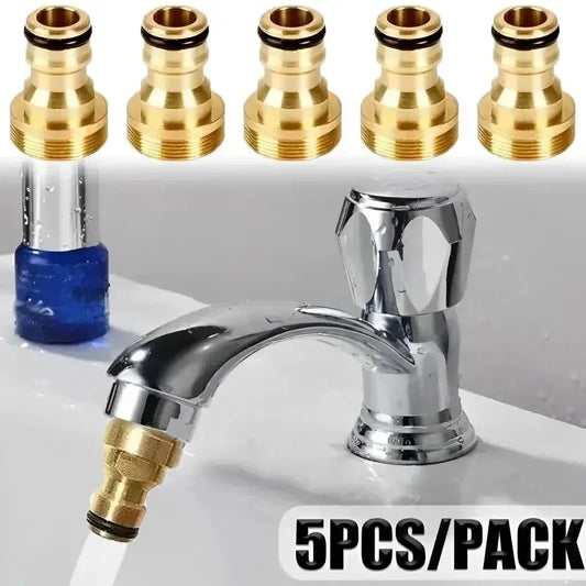1/2/5PCS Brass Faucet Tap Adapters – Universal Garden Hose Connectors