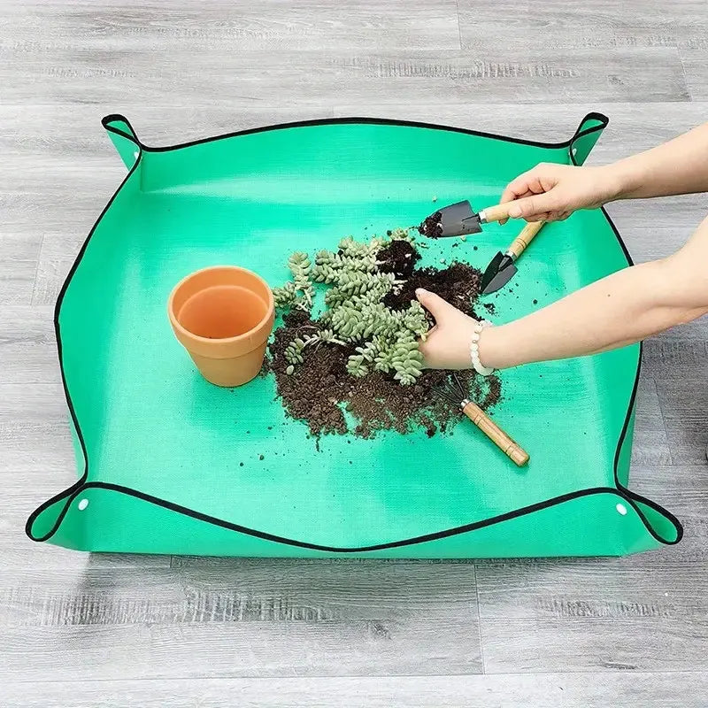 Waterproof Garden Potting Mat – Foldable Soil Change Tray 50x50cm