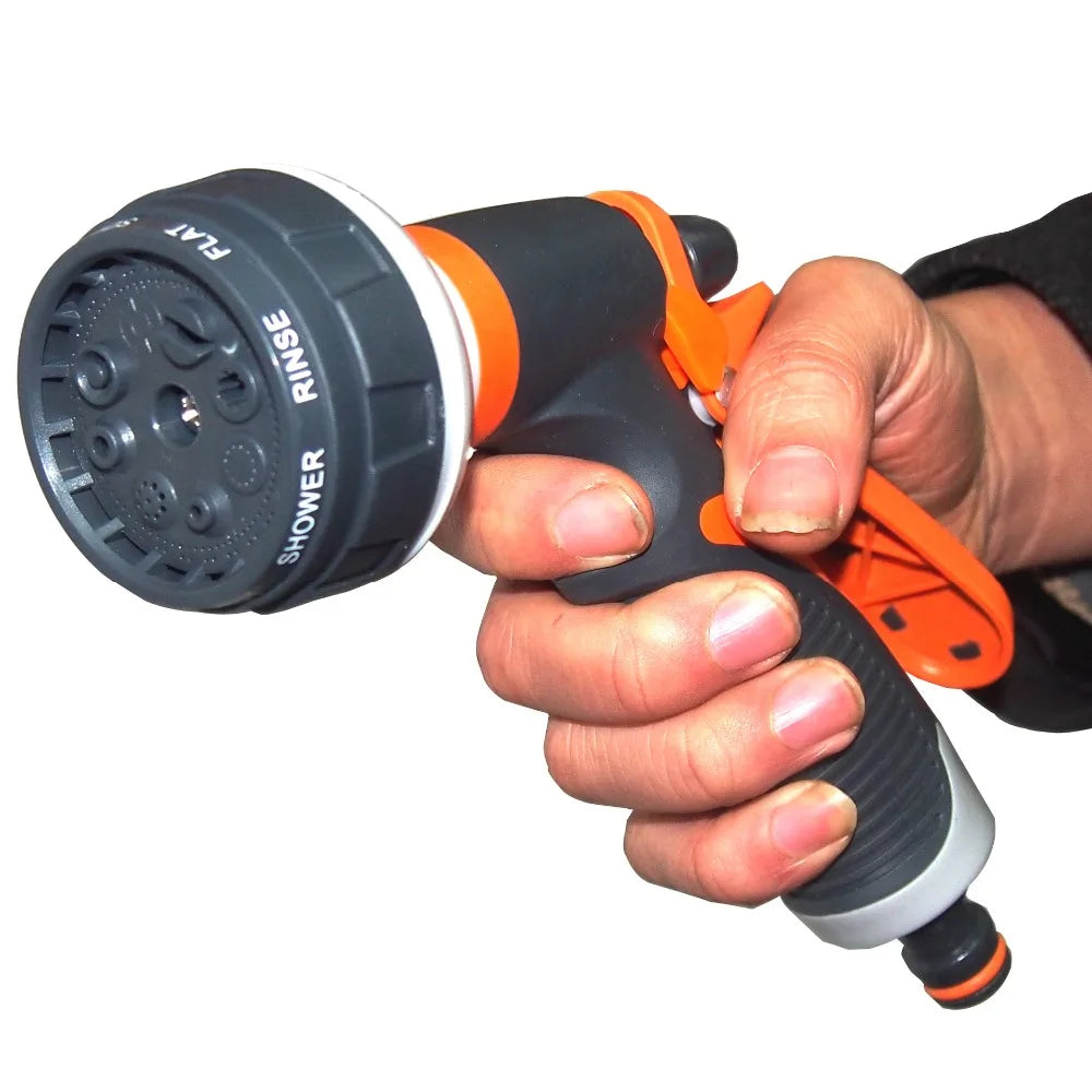 8-Mode High-Pressure Garden Spray Gun – Adjustable Nozzle Hose Tool