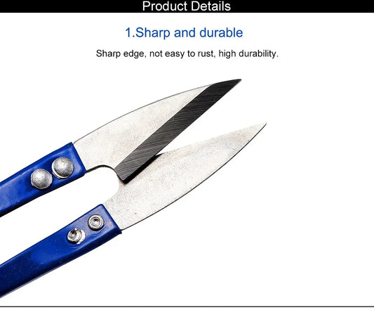 1/3PCS U-Shaped Stainless Steel Scissors for Sewing & Gardening