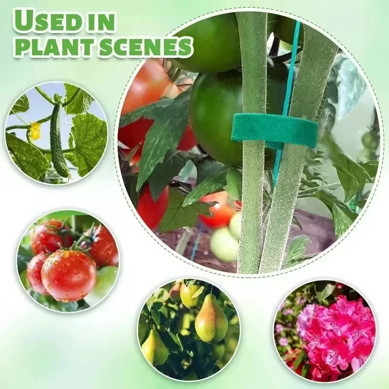 Reusable Nylon Plant Support Tape – Adjustable Hook & Loop Tie