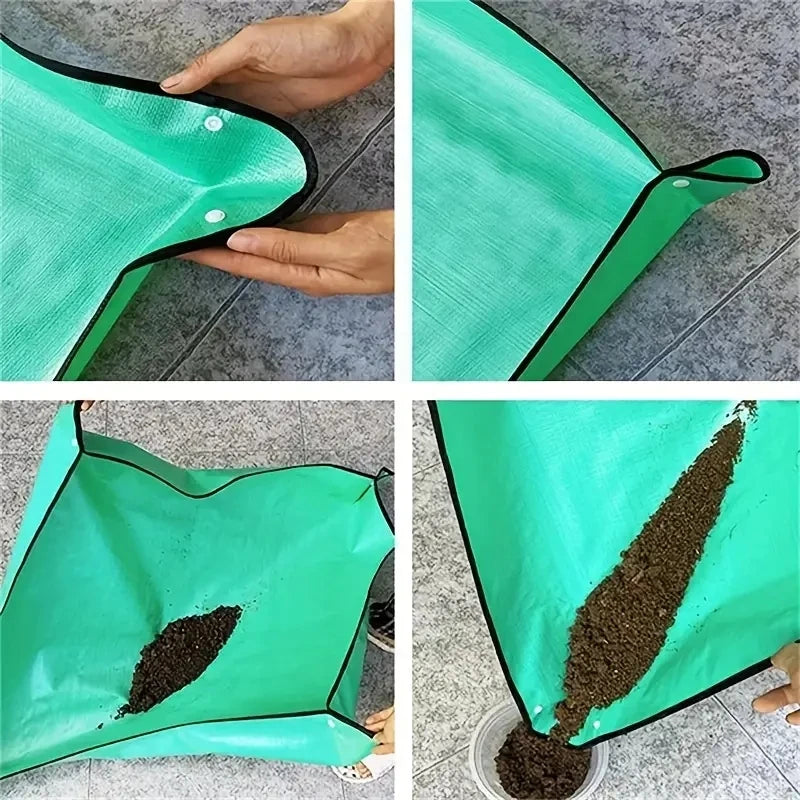 Waterproof Foldable Potting Mat – PE Planting Tray for Gardening
