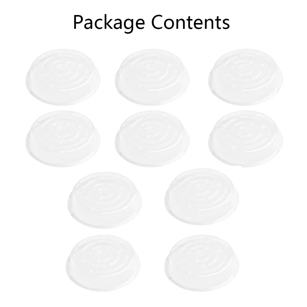 10PCS Clear Round Plant Saucer Drip Trays – PET Pot Base & Multipurpose Storage Tray for Indoor Plants, Snacks, or Desktop Use