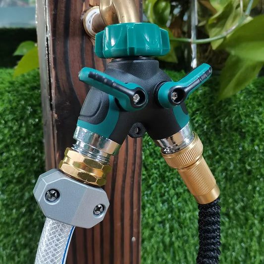 Y-Type Zinc Alloy Hose Splitter – 2-Way Faucet Diverter Connector