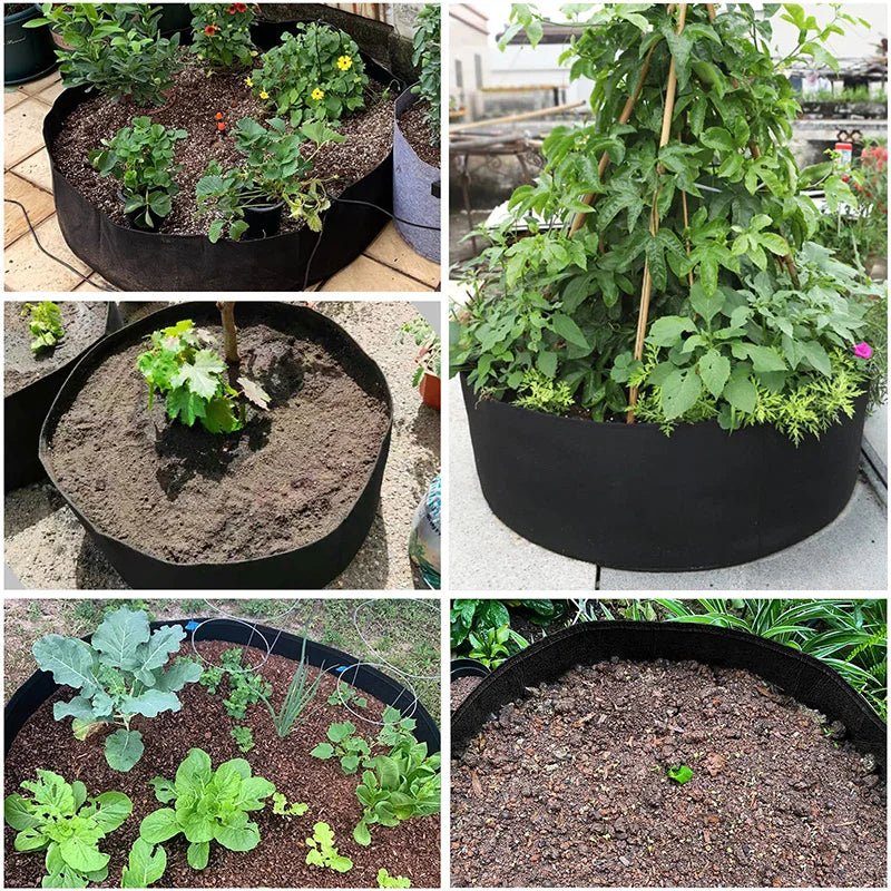 Felt Raised Garden Bed – Reusable Grow Bags for Plants & Vegetables