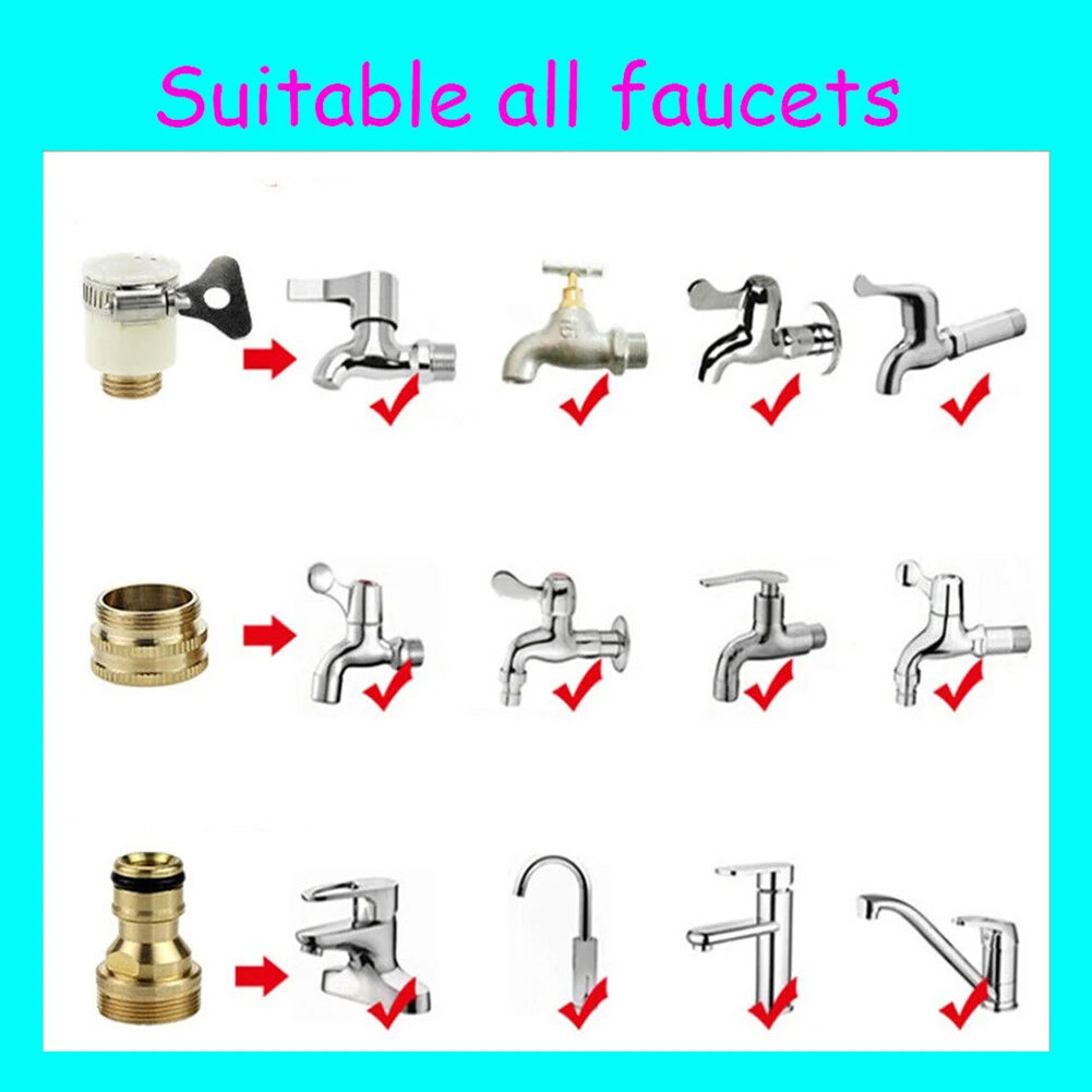 15–23mm Universal Hose Tap Adapter – Multi-Thread Faucet Connector for Garden Watering, Pipe Fitting & Outdoor Taps