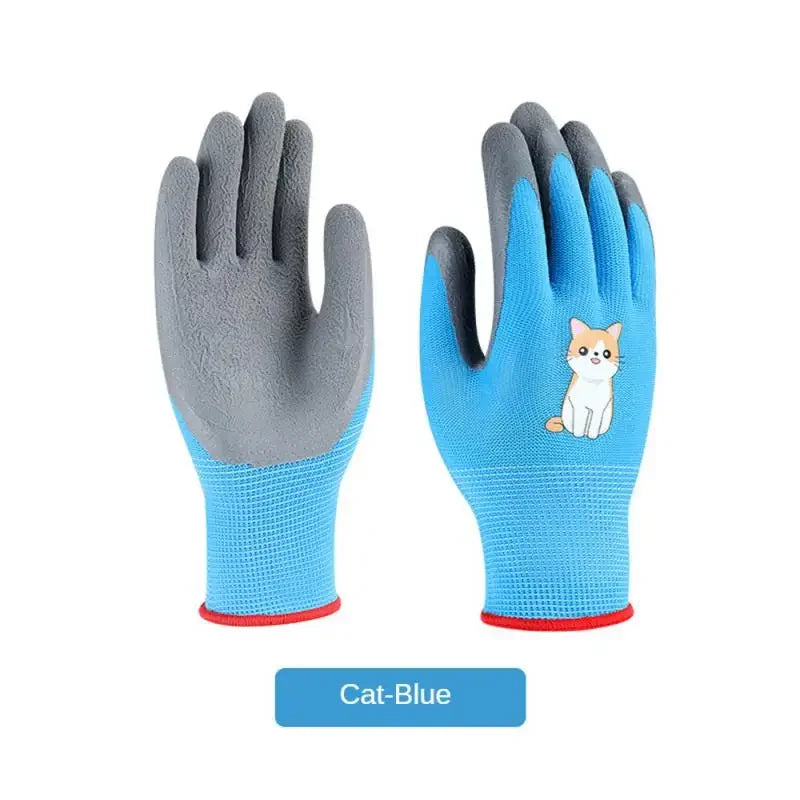 Kids Waterproof Garden Gloves – Durable Non-Slip Safety Work Gloves for Children (Pink/Blue/Yellow)