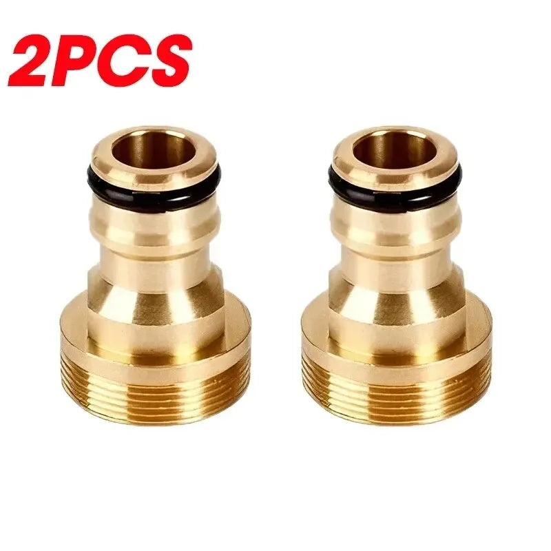 1/2/5PCS Brass Universal Tap Adapter – Faucet to Garden Hose Connector, Easy Install