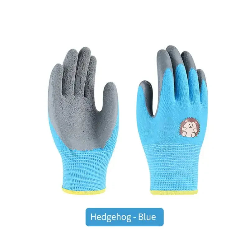 Kids Waterproof Garden Gloves – Durable Non-Slip Safety Work Gloves for Children (Pink/Blue/Yellow)