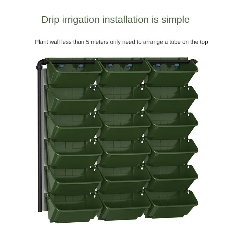 Vertical Garden Wall Planter – Hanging Plastic Flower Pot Box