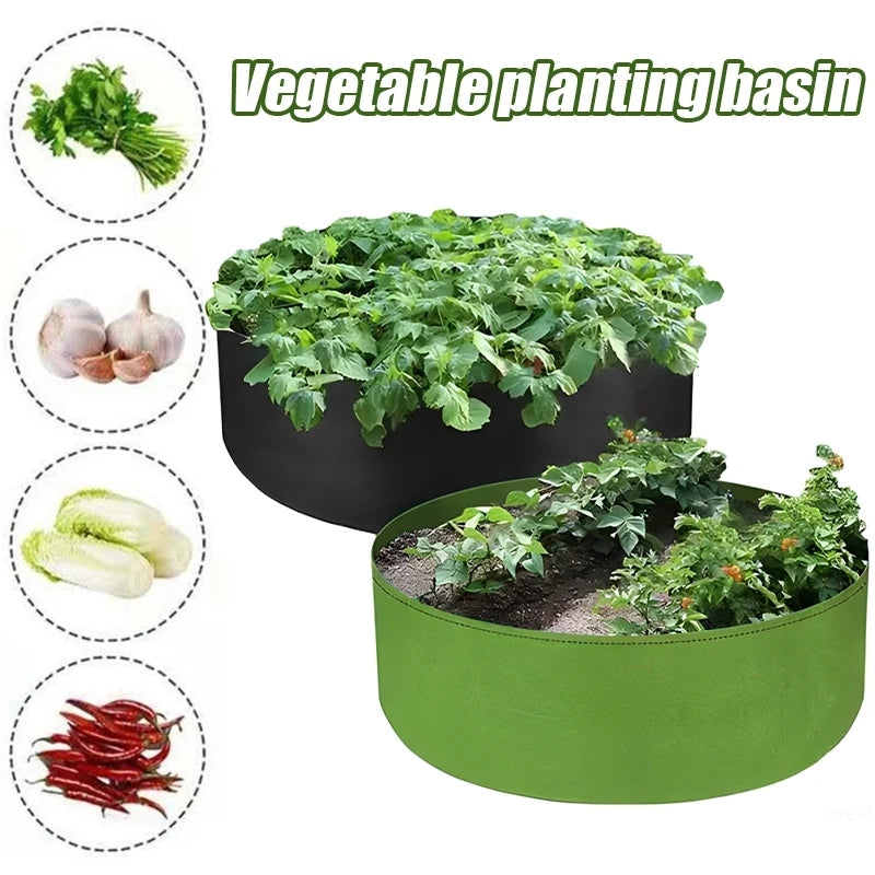 Large Circular Felt Grow Bag – Fabric Raised Bed for Vegetables & Herbs