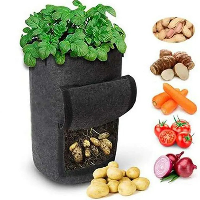 Large Felt Potato Grow Bag with Handles – Breathable, Durable, 5 & 7 Gallons